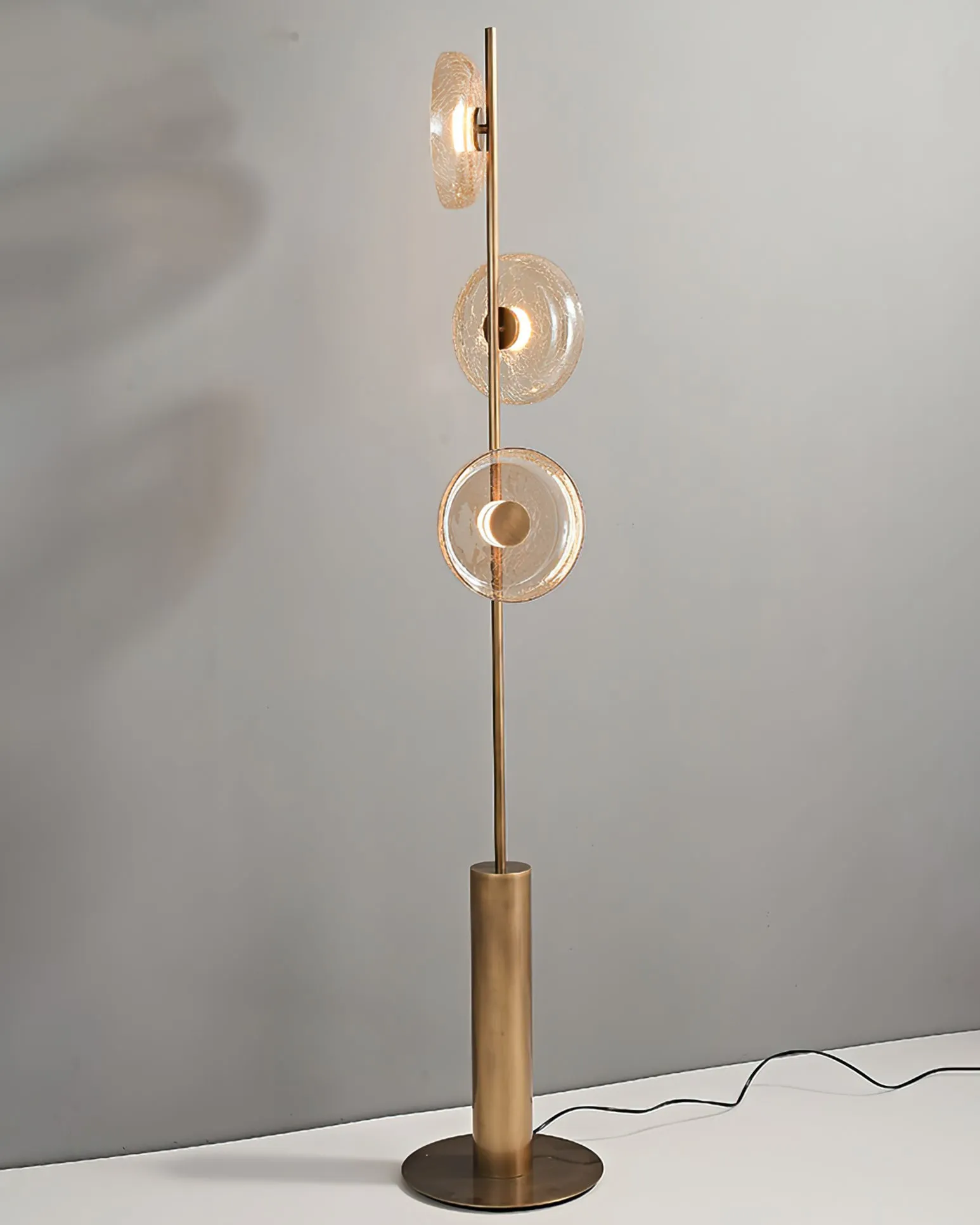 Glacier Crackle Glass Floor Lamp