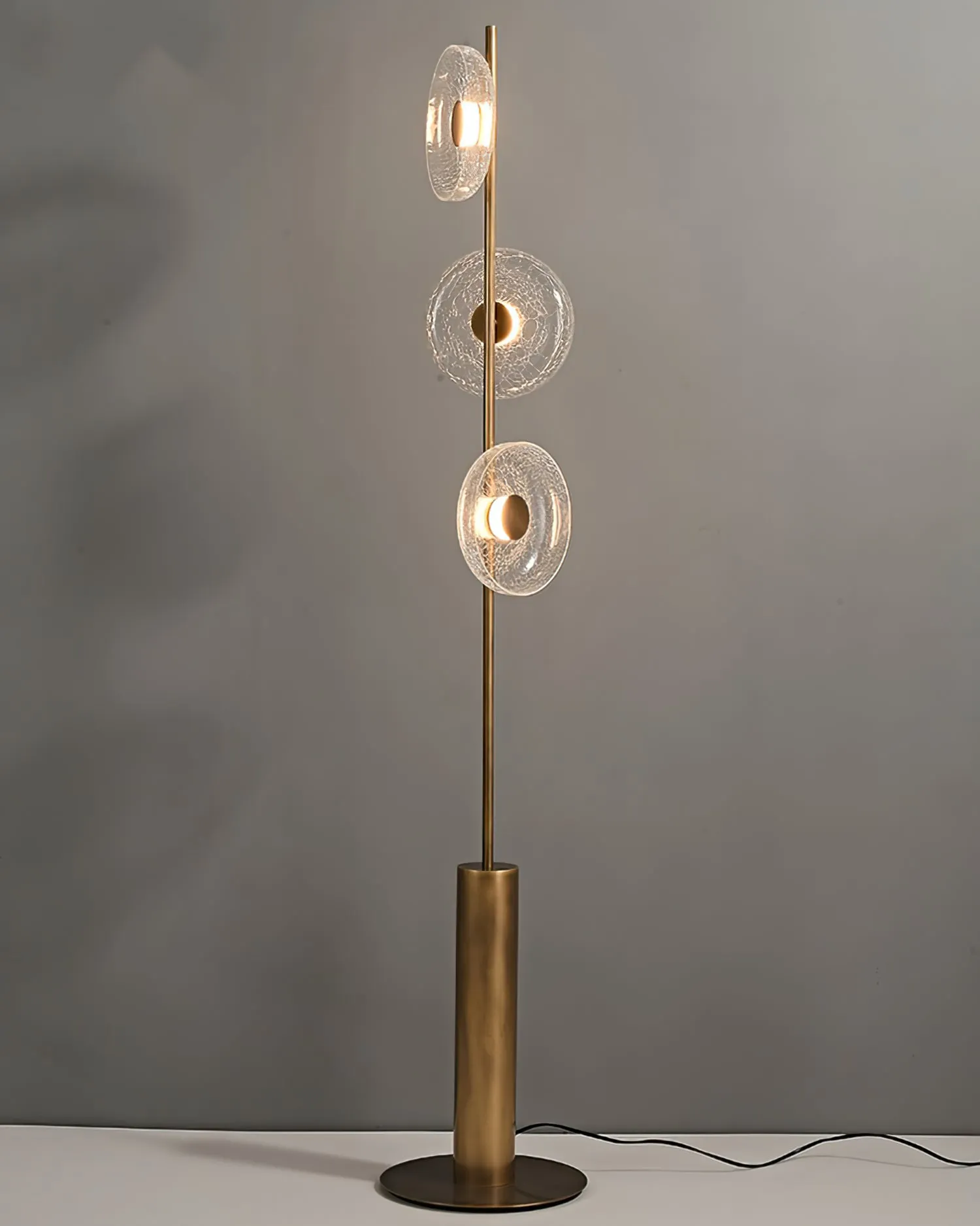 Glacier Crackle Glass Floor Lamp