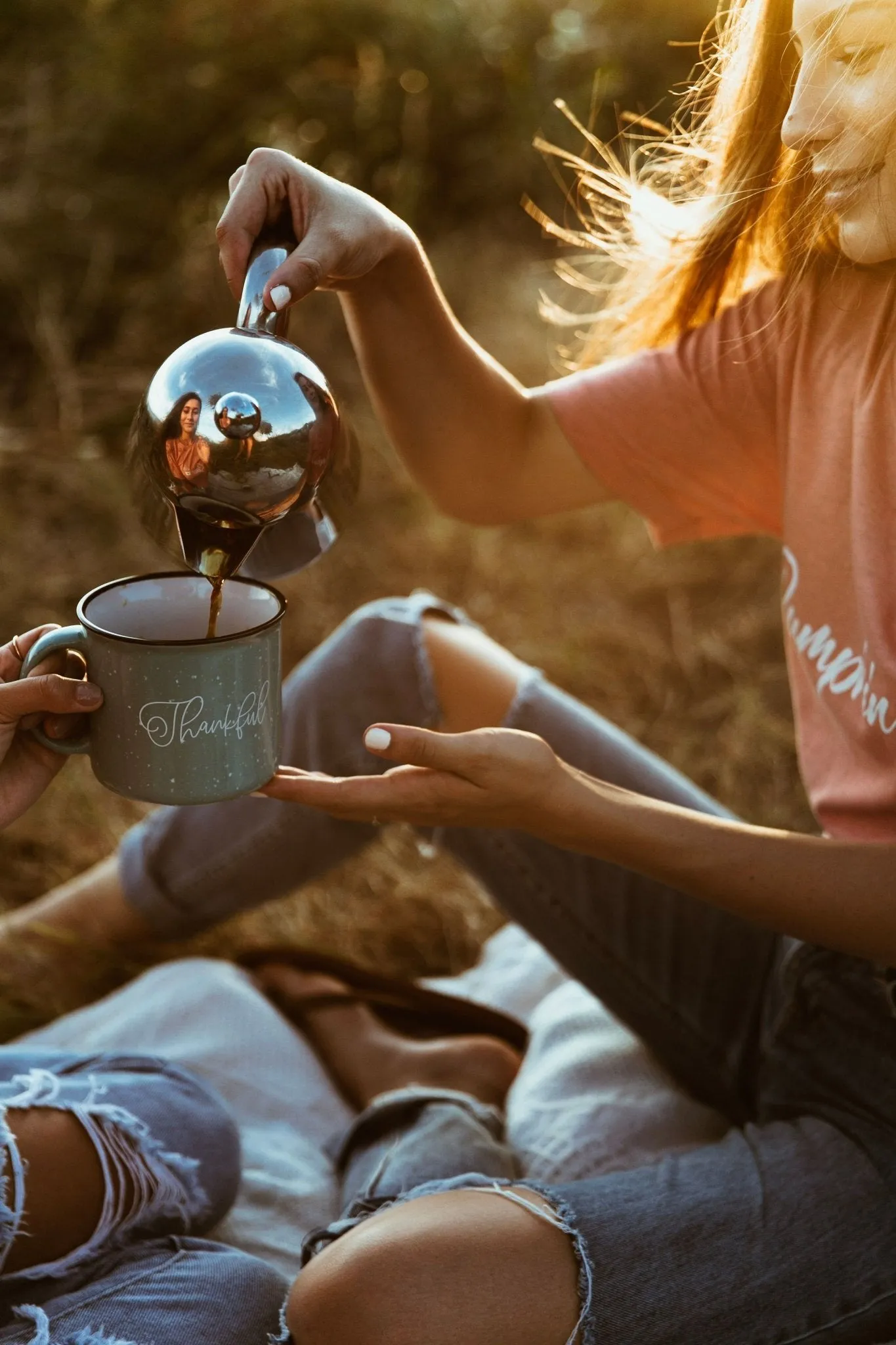 Grateful and Thankful  Campfire Coffee Mug