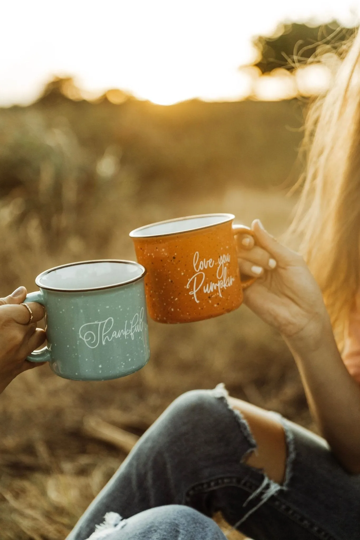 Grateful and Thankful  Campfire Coffee Mug