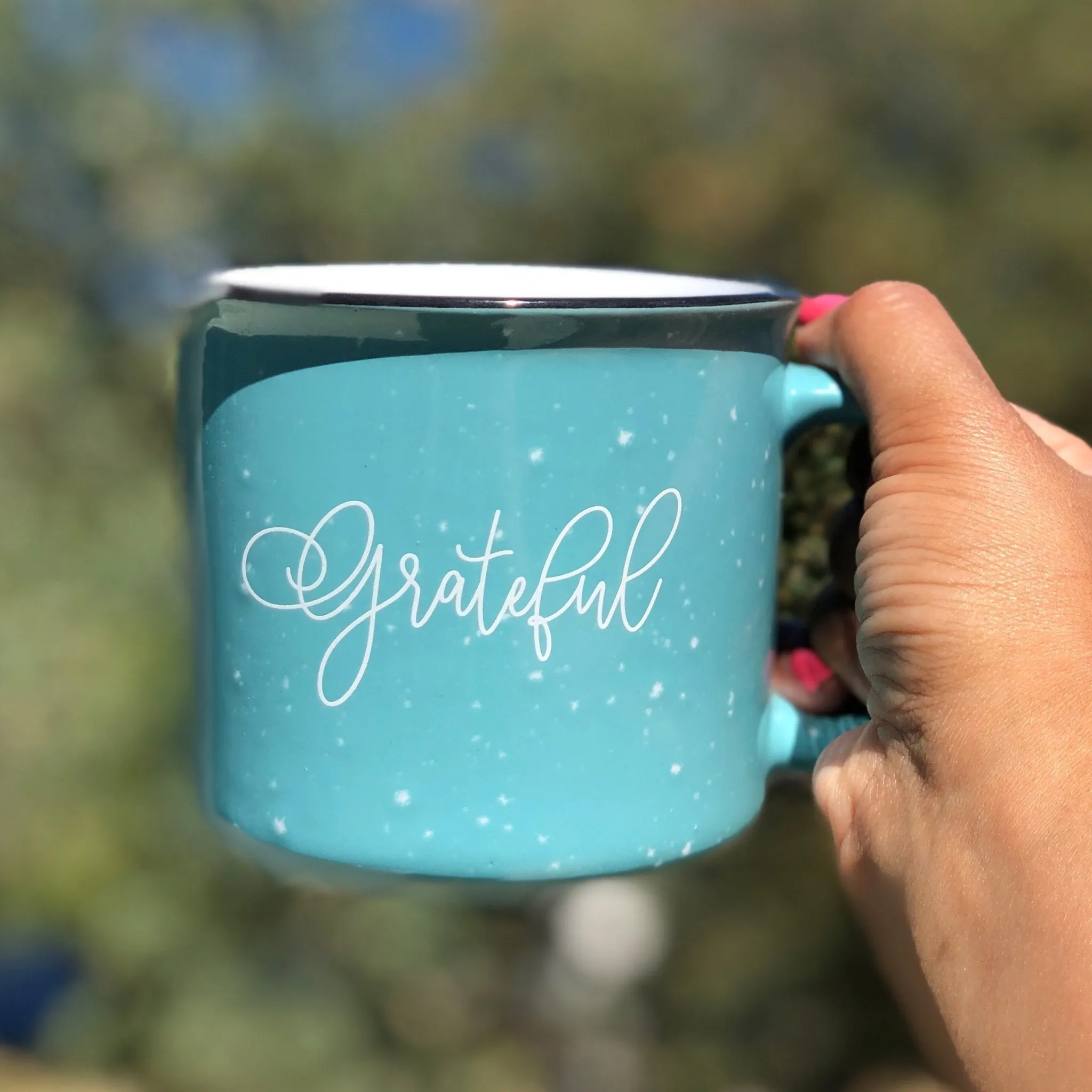 Grateful and Thankful  Campfire Coffee Mug