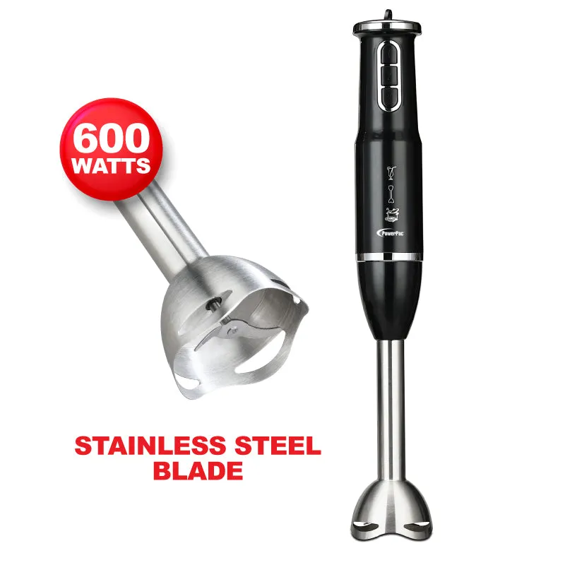 Hand Blender Food Preparation with Stainless Steel Blade 600W (PPBL191)