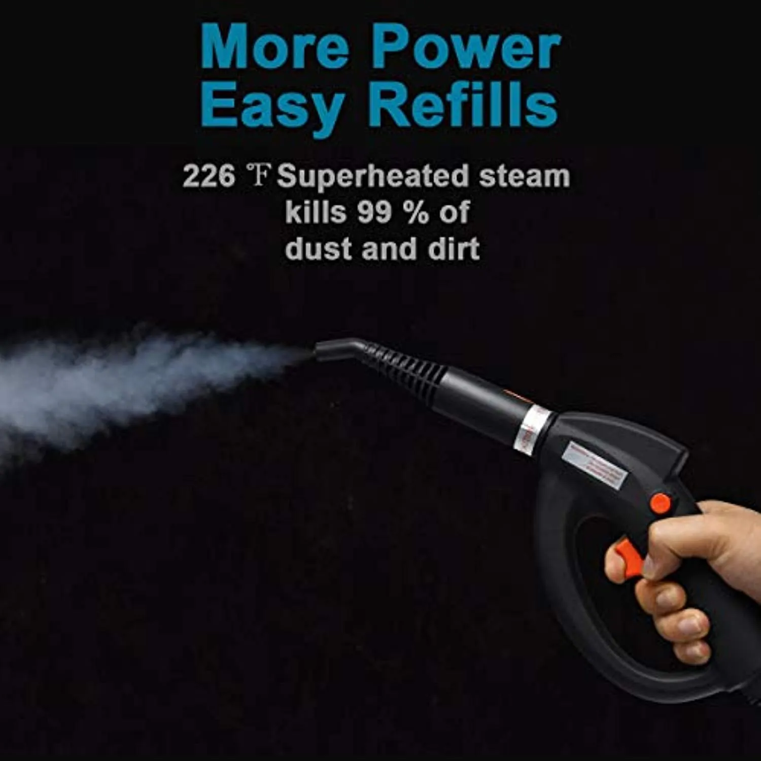 Heavy Duty Household Steamer Chemical-Free Cleaning, 1.5L Dual-Tank Rolling