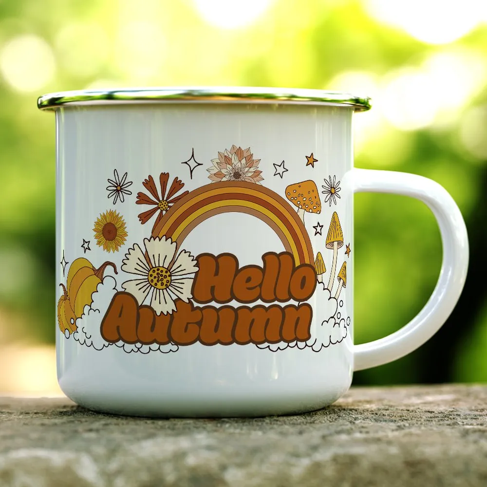 Hello Autumn Camp Mug