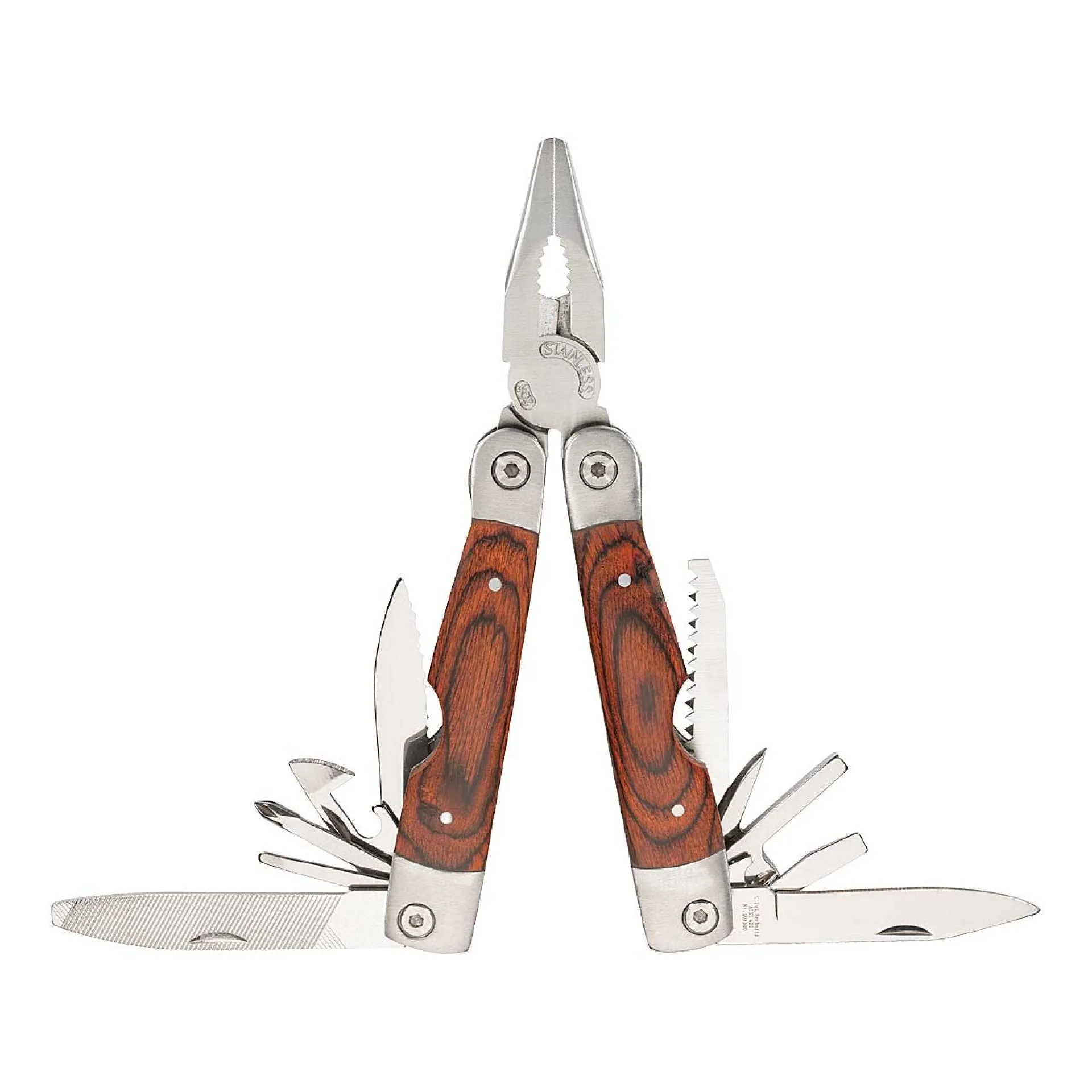 Herbertz Power tool Multitool Pakka wood incl bits 6.9 cm blade - 108500