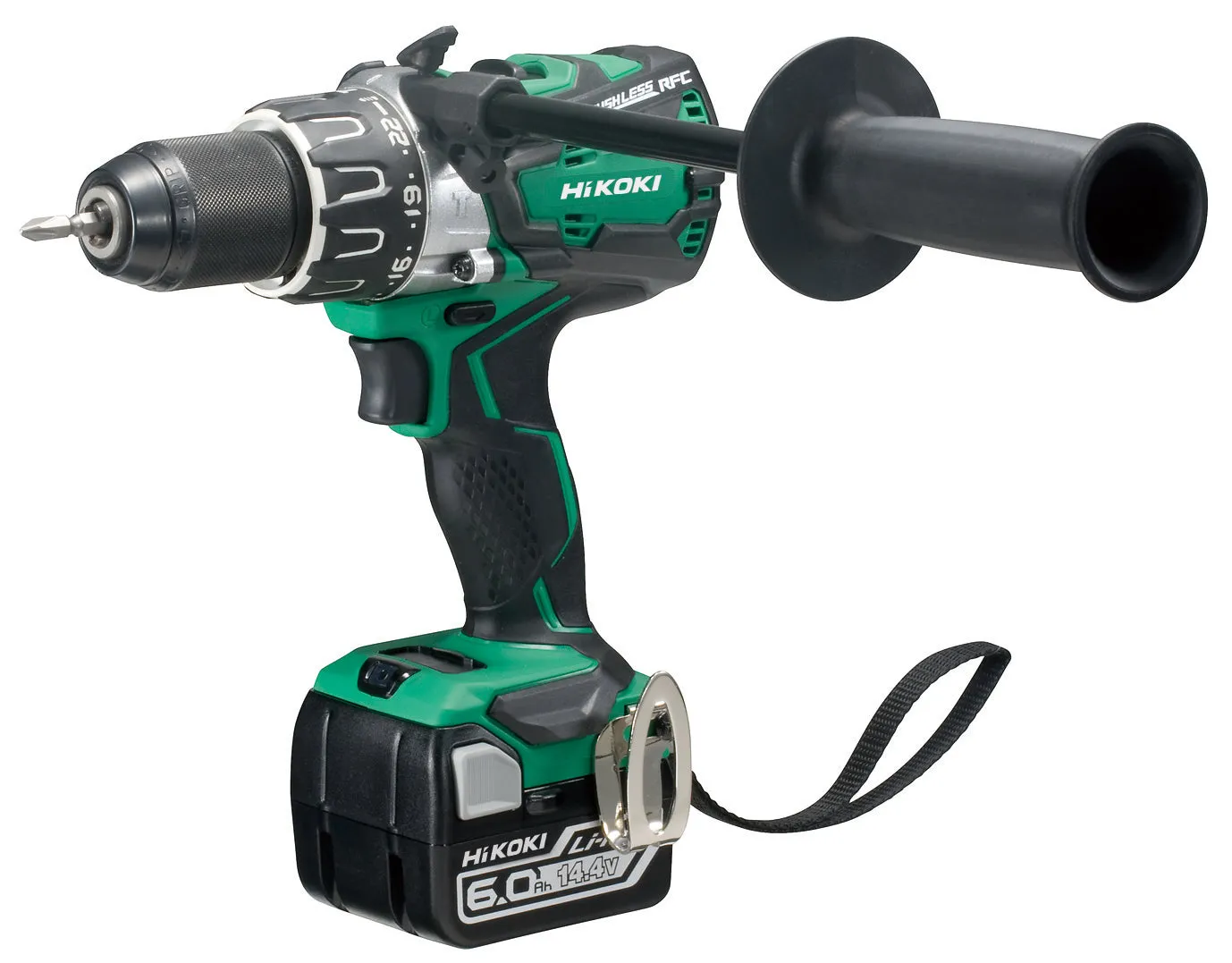 HITACHI Cordless Impact Driver Drill 1.5 - 13mm (1/16 -
1/2") Keyless