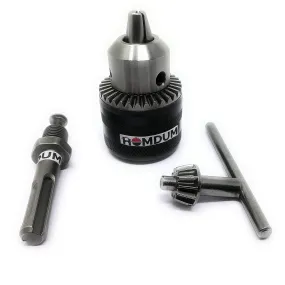 Homdum Heavy Duty Drill Chuck Size SDS Adaptor Key Set Female 1/2-Inch 20 UNF,Drill Chuck:13mm, Adapter Key:1-13mm