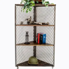 Industrial Corner Bookcase