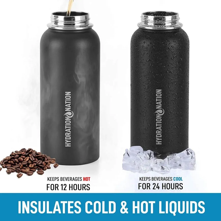 Insulated Water Bottle w/3 Lids