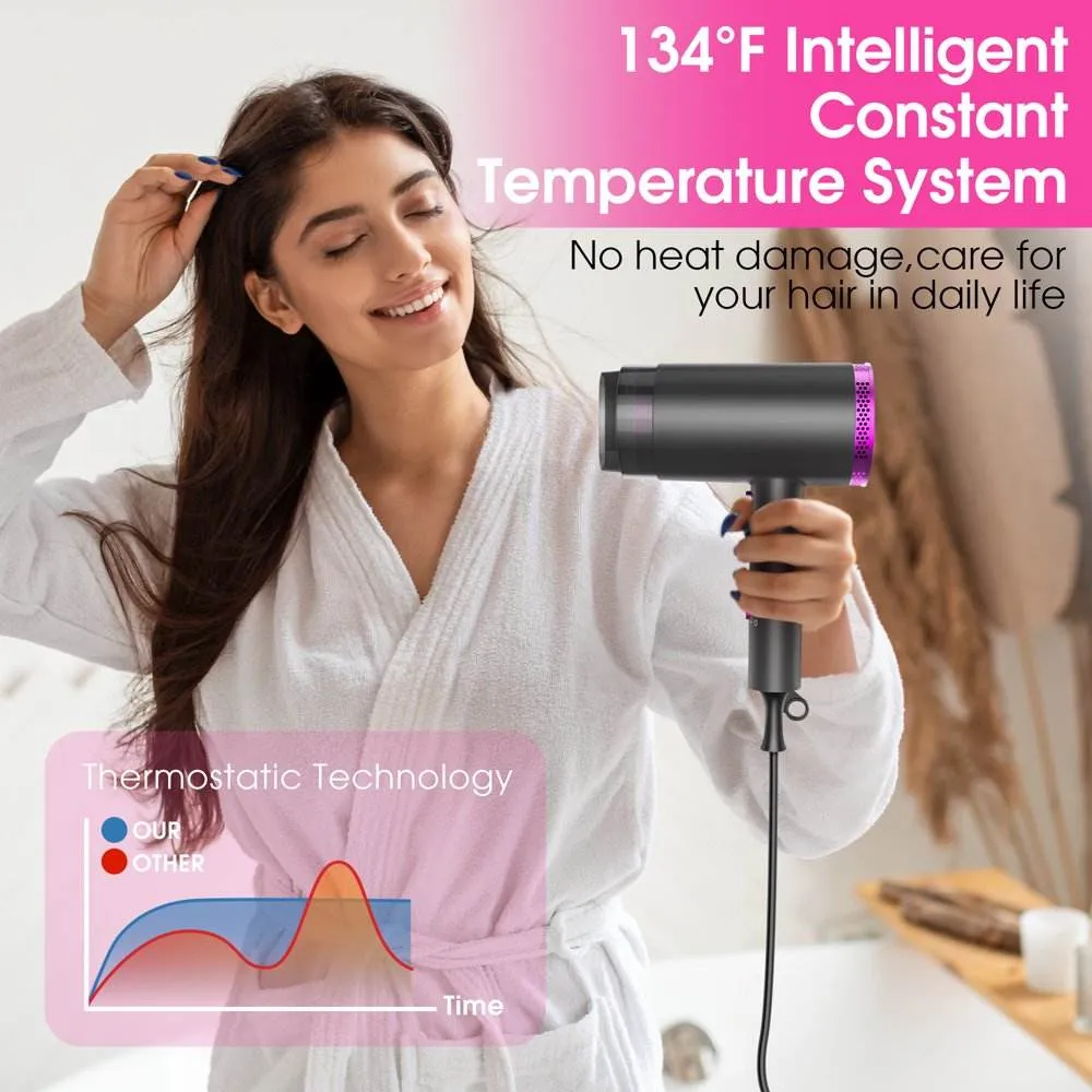 Ionic Hair Blow Dryers with 3 Heat Settings