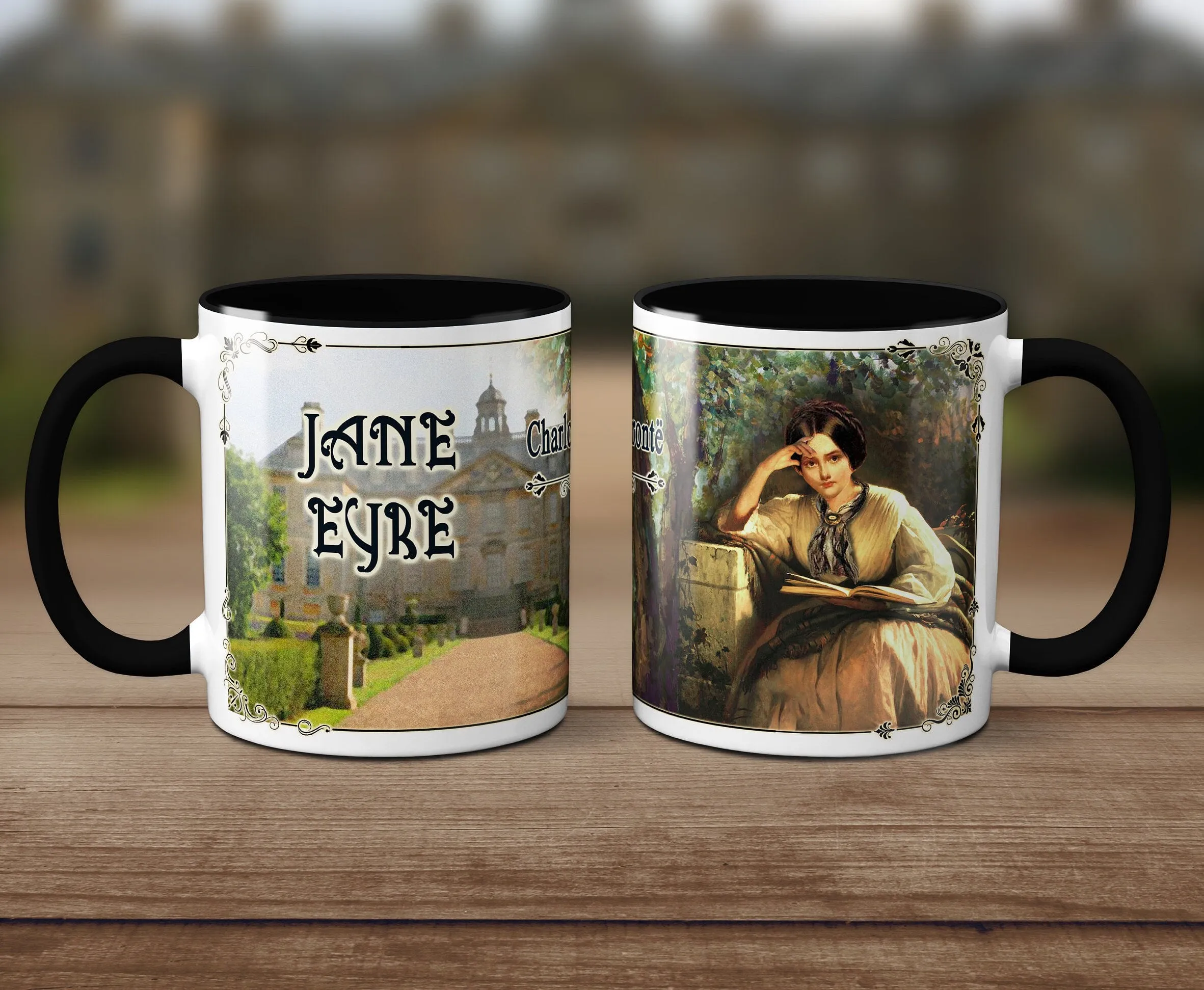 Jane Eyre by Charlotte Brontë Mug. Coffee Mug with Jane Eyre book design, Bookish Gift, Literary Mug.