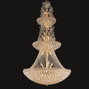 Luxury 3-Tier Basket Crystal Chandelier for High-ceiling