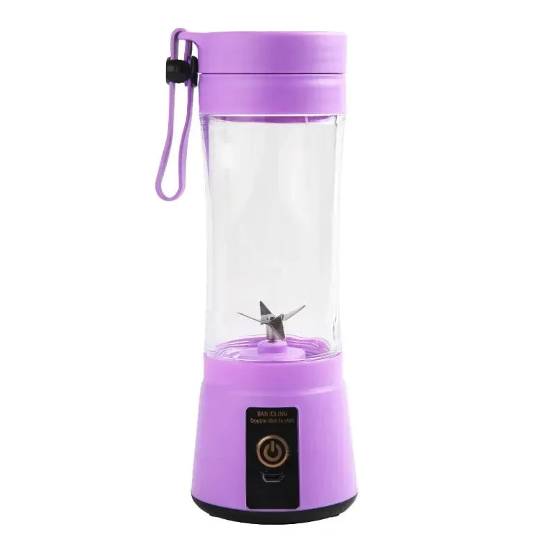 Mini Juicer Home Electric 6 Blades Portable Rechargeable Juice Cup Fruit Blender Kitchen Small Automatic Handheld Smoothie Food