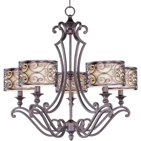 Mondrian 28 in. 5 Lights Chandelier Bronze Finish