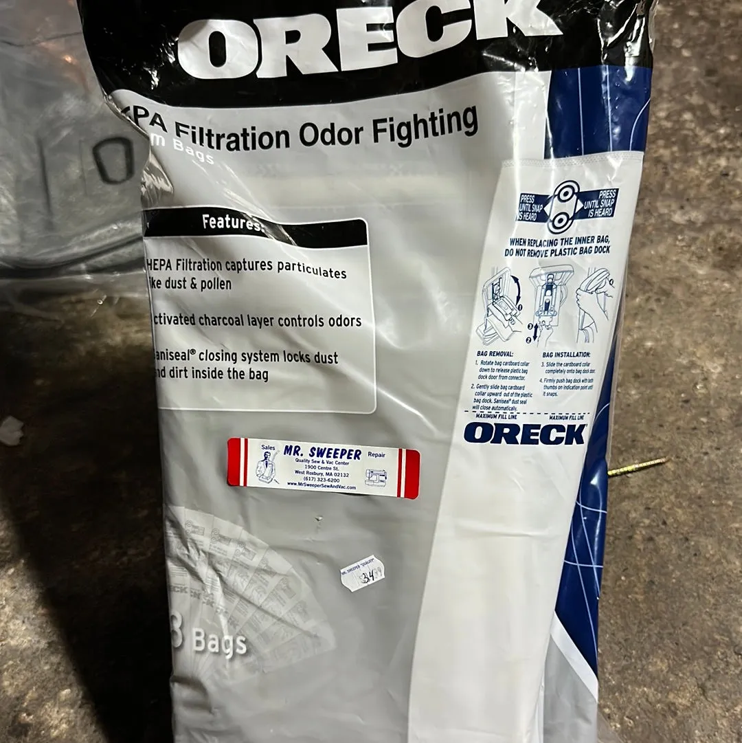 Oreck Hepa Filtration Odor Fighting Vacuum Bags (CCPK80H)