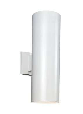 Outdoor Cylinders White 2 Light