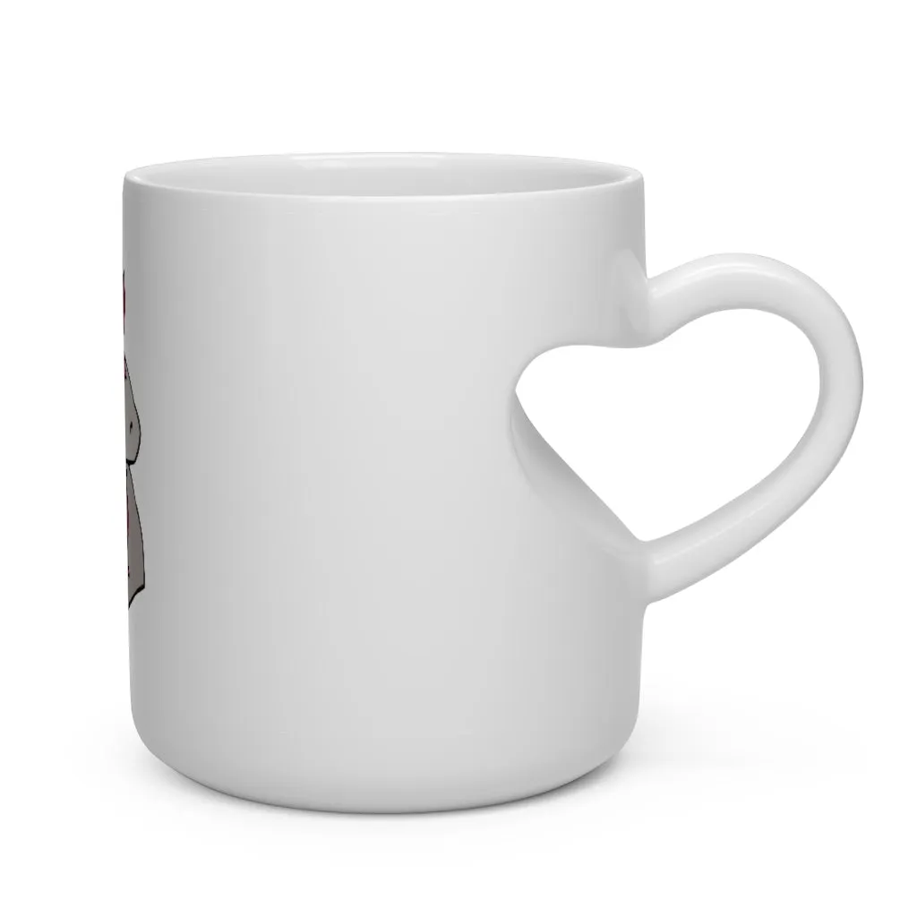 Pink Hair Unicorn Heart Shape Mug