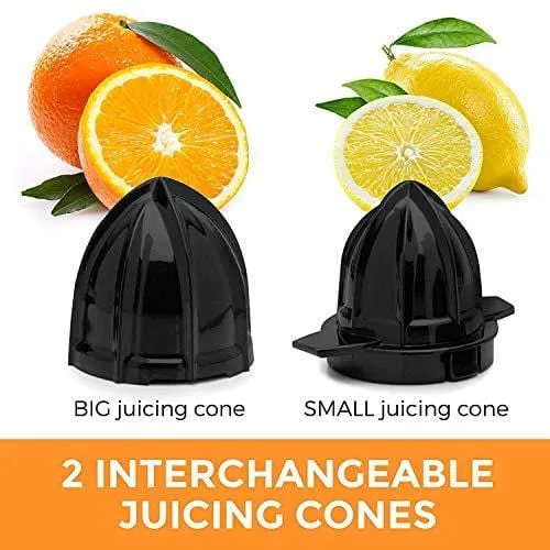 Pohl Schmitt Deco-Line Citrus Juicer Machine Extractor - Large Capacity 34oz (1L) Easy-Clean, Featuring Pulp Control Technology