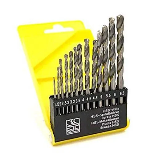 Powerful 10Mm Drill Machine   13 Pieces Hss Drill Set for Wood, Metal, Plastic and 5 Pieces Masonry Drill Set for Wall, Concrete