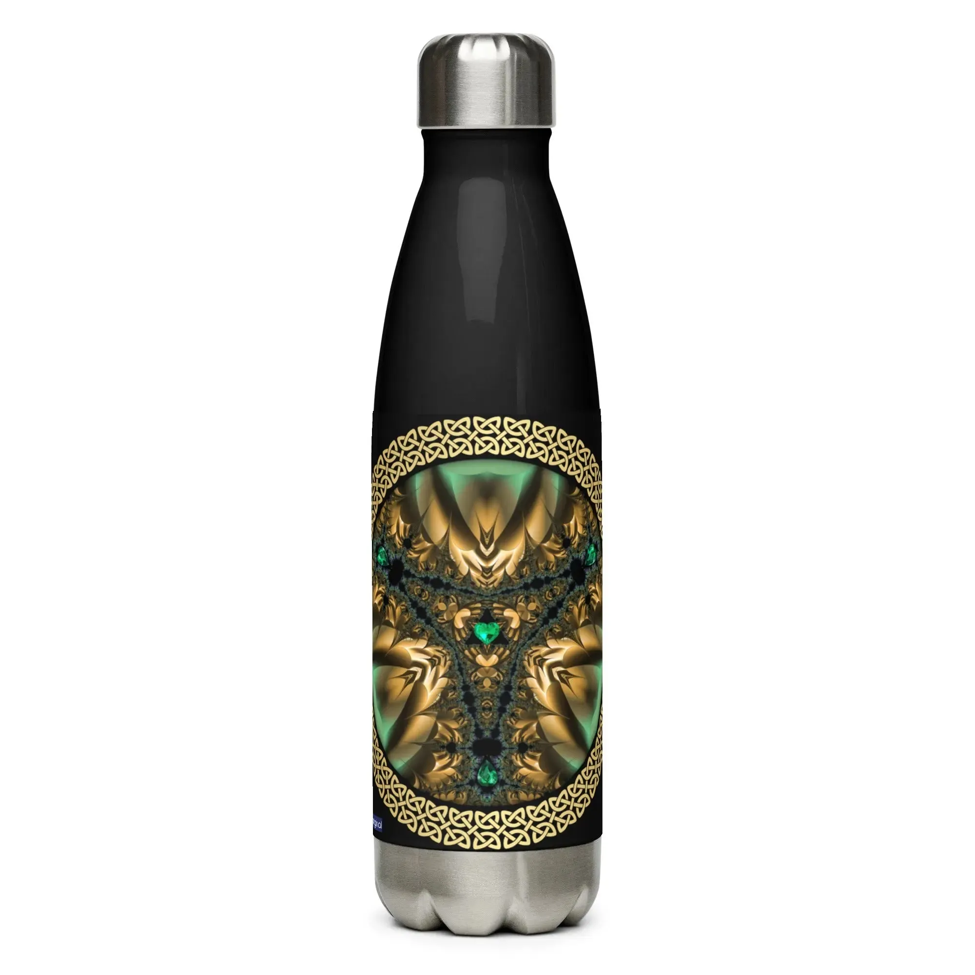 "Salutary Glow" Collection - Black Stainless Steel Water Bottle