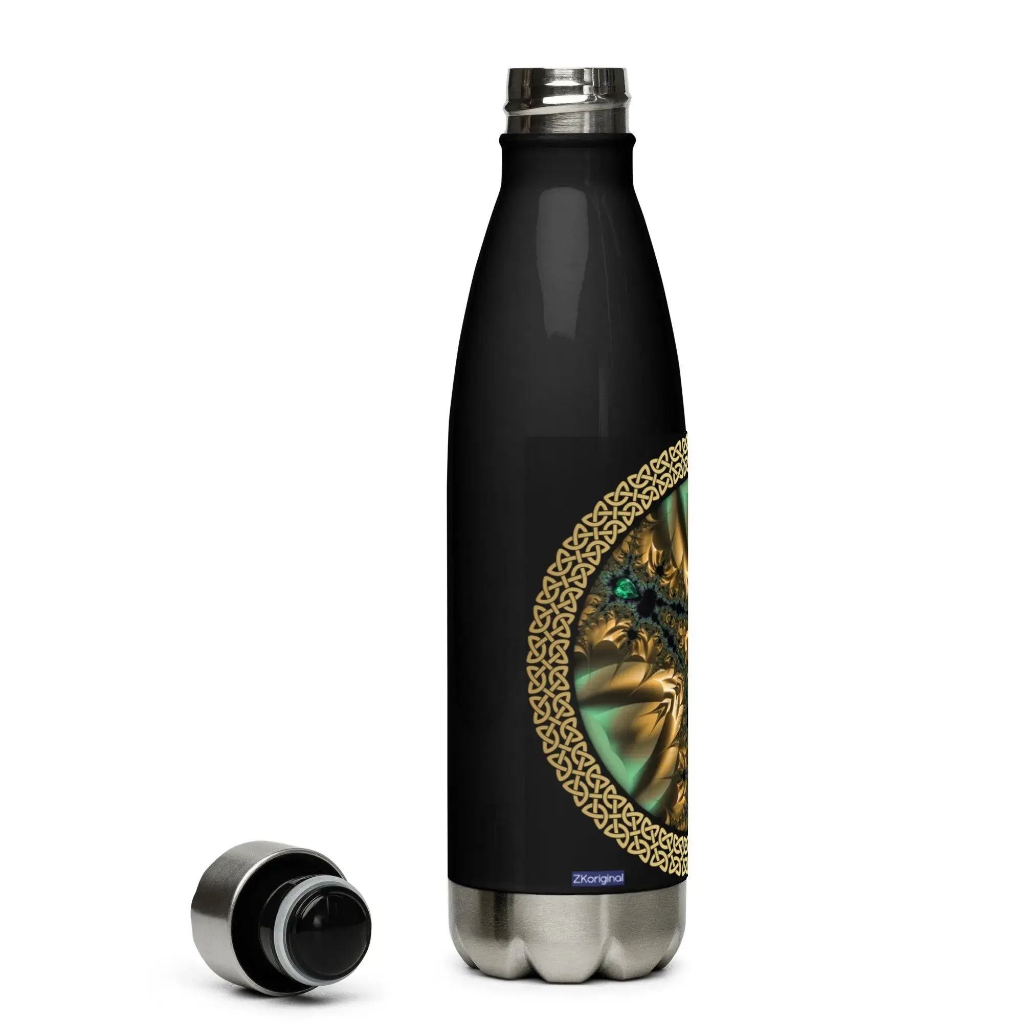 "Salutary Glow" Collection - Black Stainless Steel Water Bottle