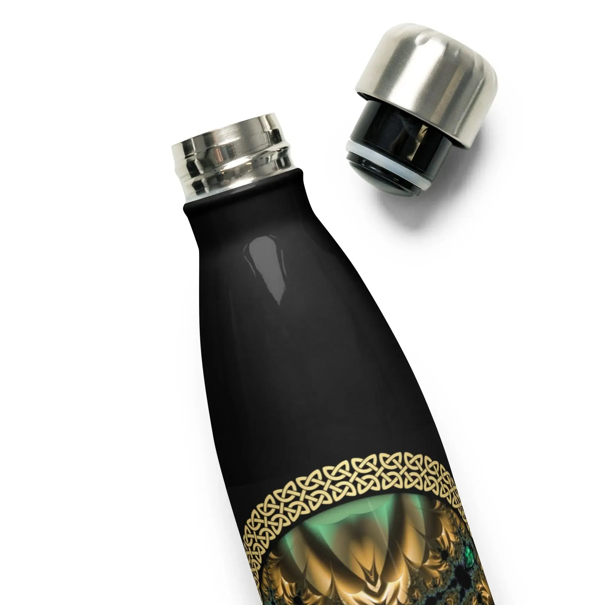 "Salutary Glow" Collection - Black Stainless Steel Water Bottle