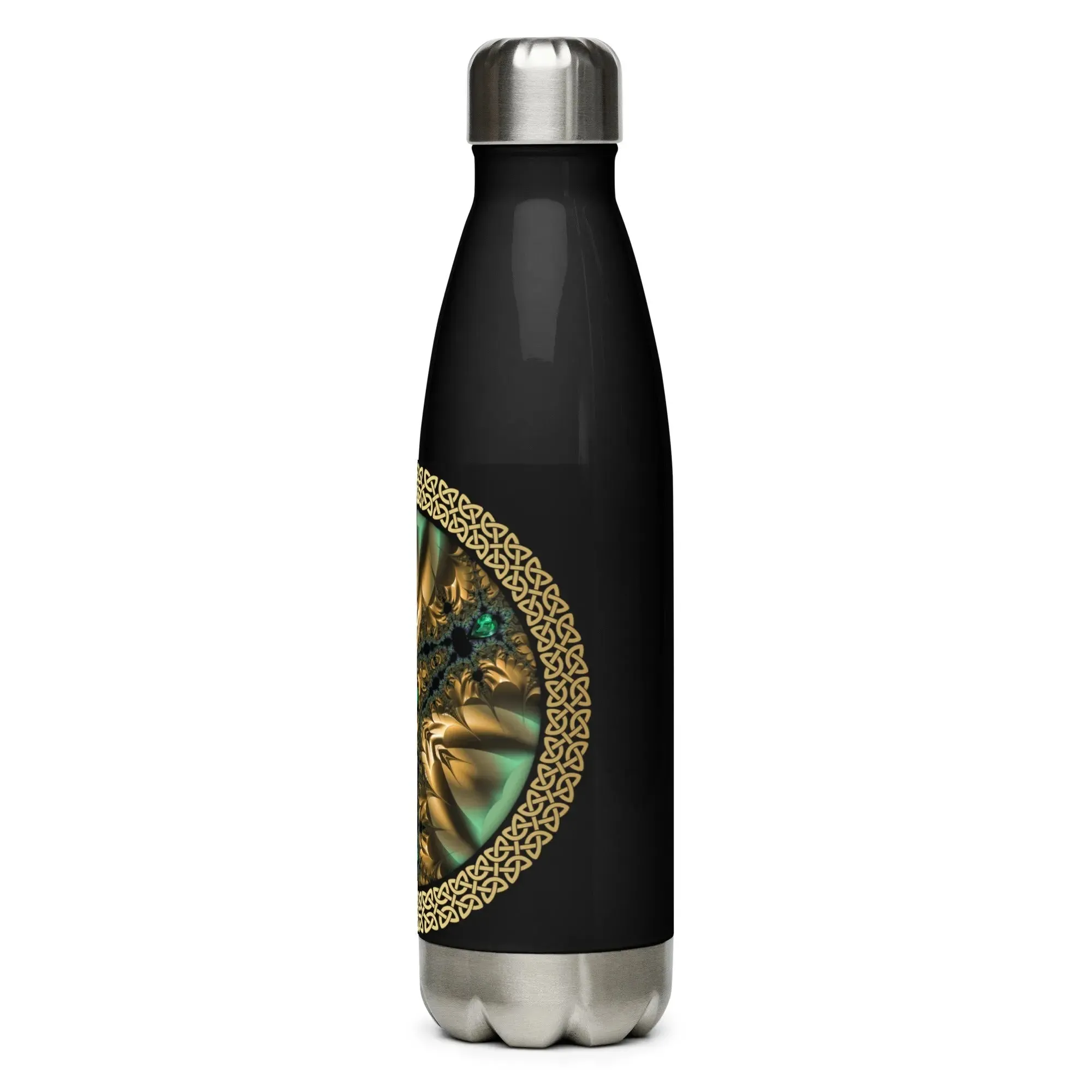 "Salutary Glow" Collection - Black Stainless Steel Water Bottle