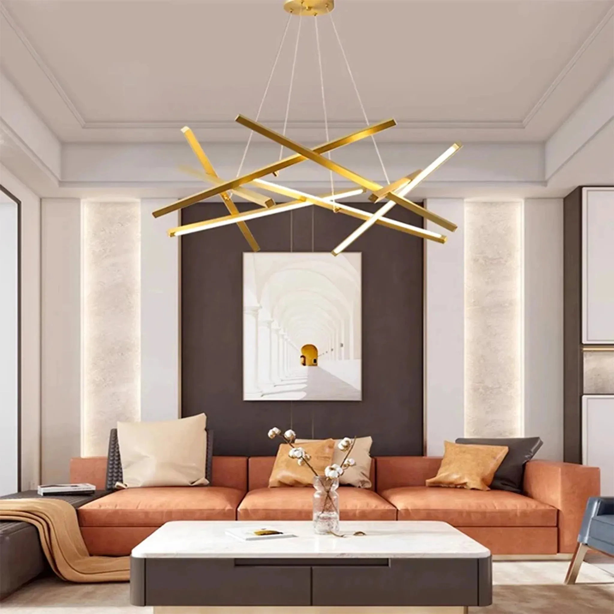 Sisikon | Creative Abstract Lines LED Chandelier