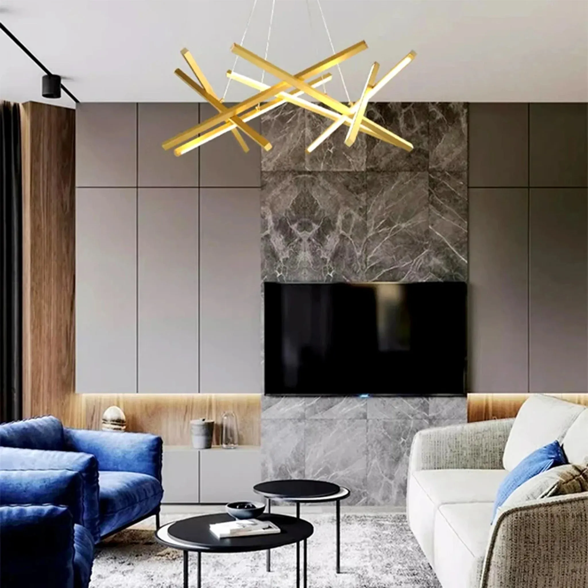 Sisikon | Creative Abstract Lines LED Chandelier