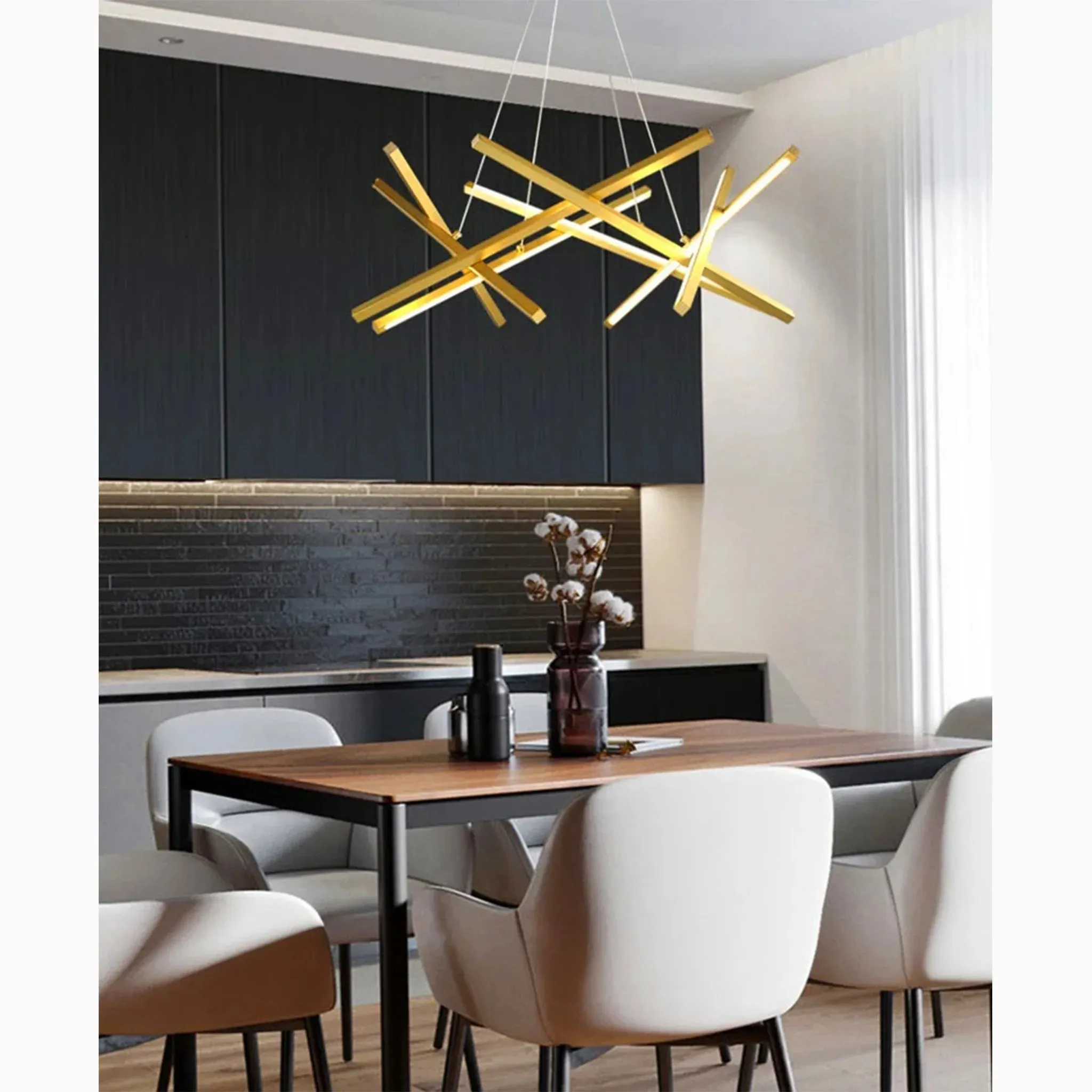 Sisikon | Creative Abstract Lines LED Chandelier