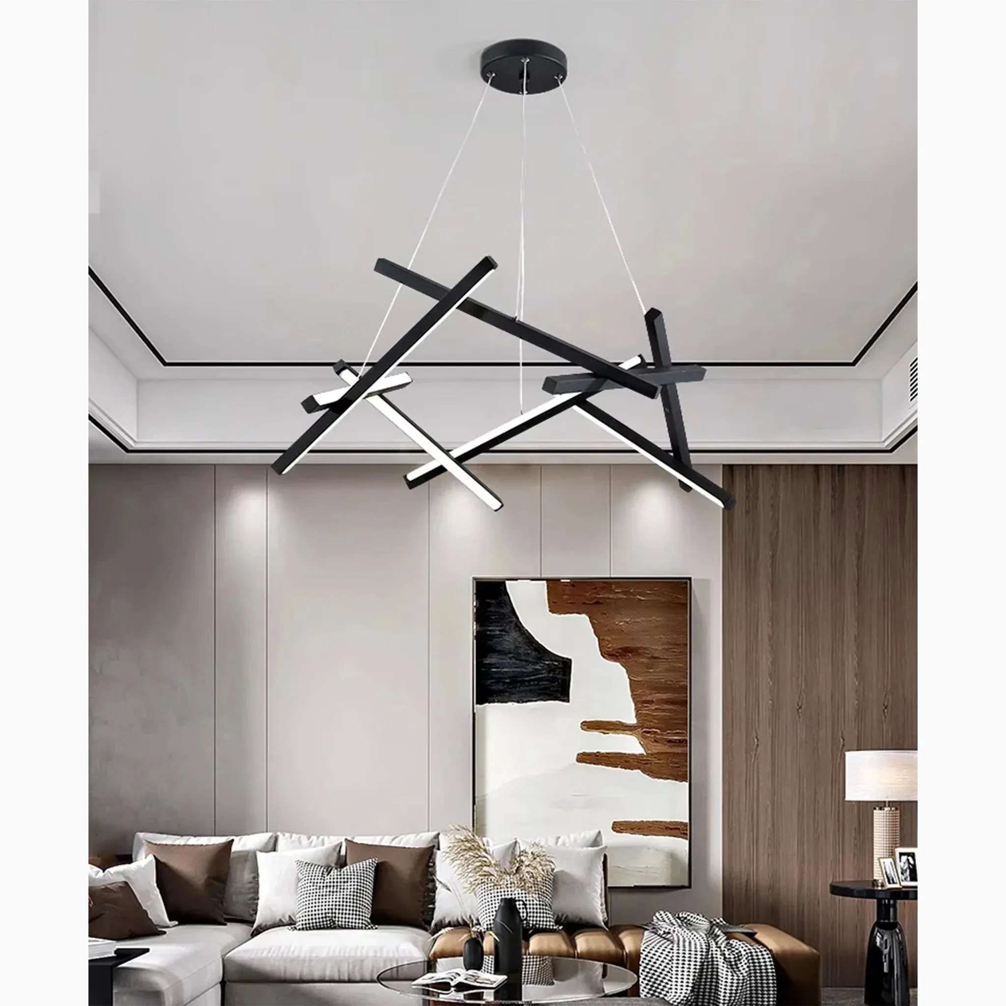 Sisikon | Creative Abstract Lines LED Chandelier