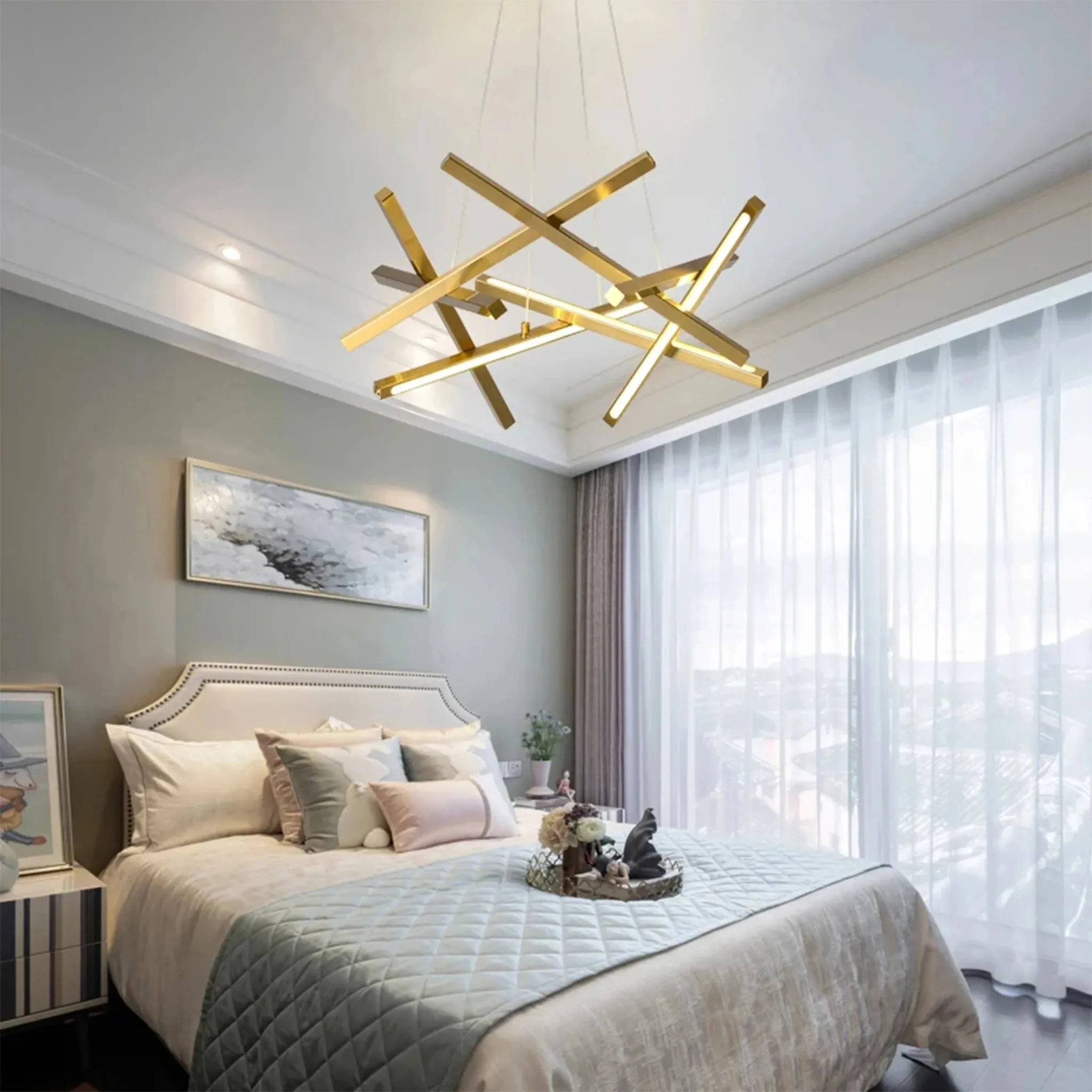 Sisikon | Creative Abstract Lines LED Chandelier