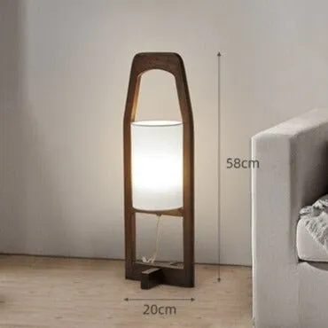 Solid Wood Floor Lamp with Japanese Retro Design