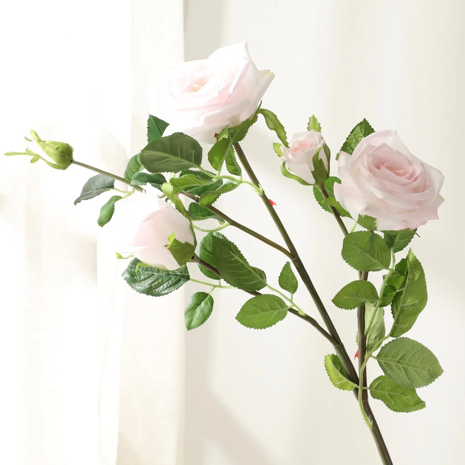 Spray Real Touch Roses Artificial Flowers 5 Colors