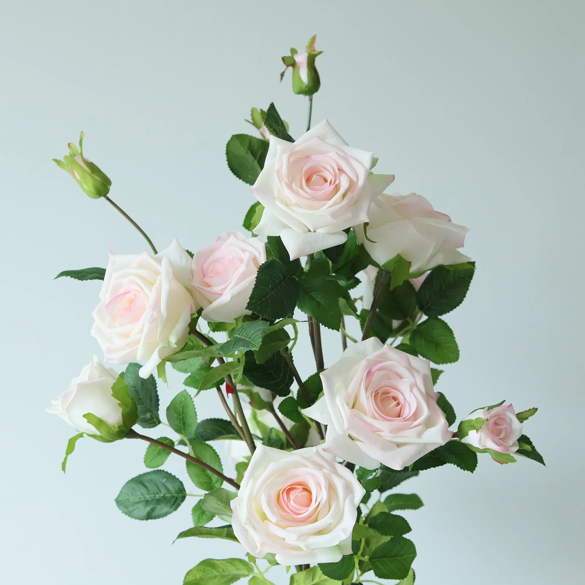 Spray Real Touch Roses Artificial Flowers 5 Colors