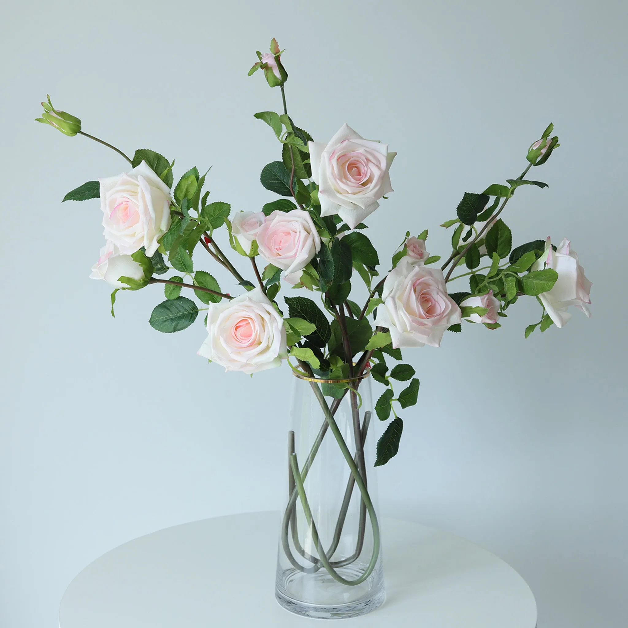 Spray Real Touch Roses Artificial Flowers 5 Colors