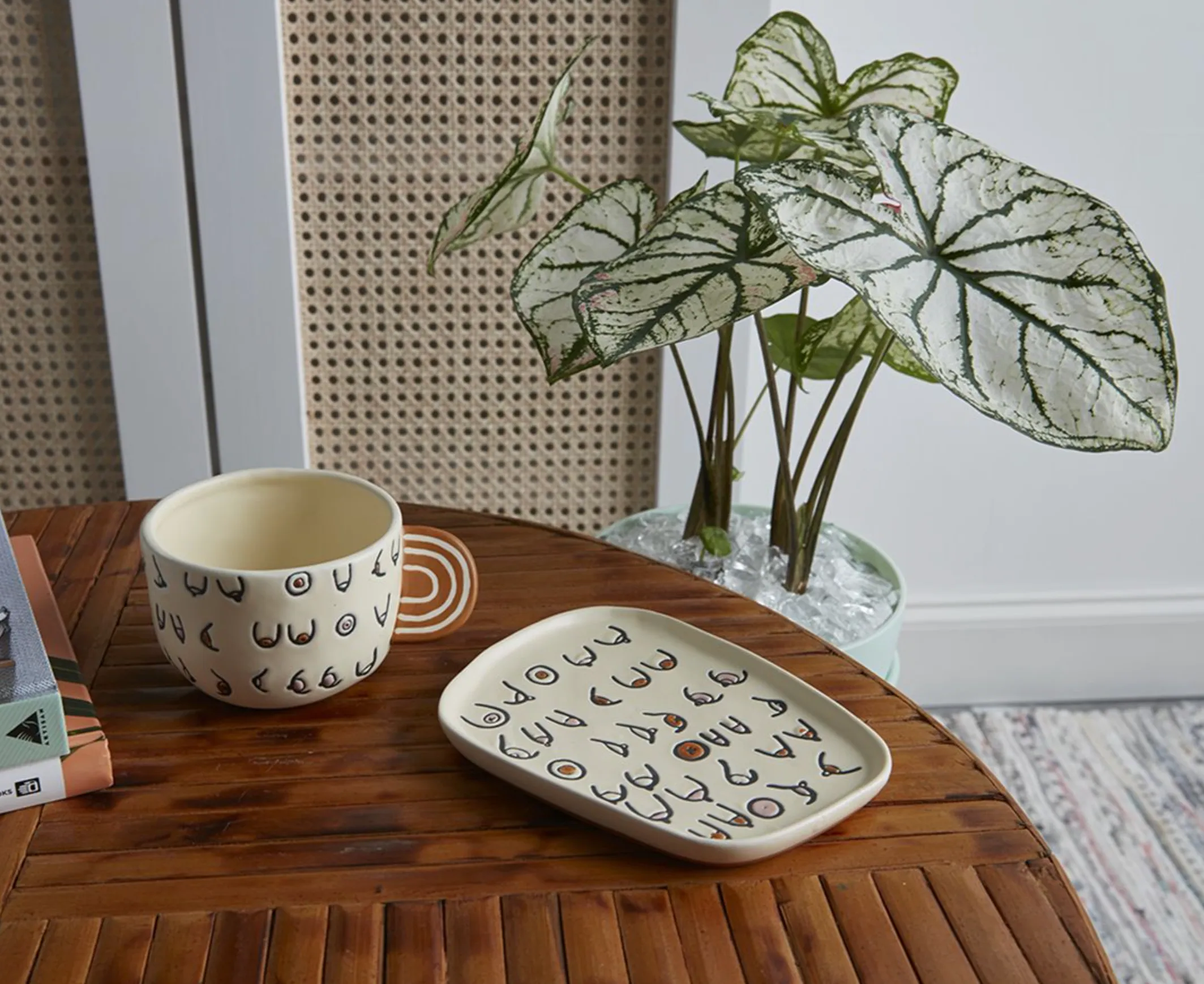 Stoneware Mug - Etched Boobs