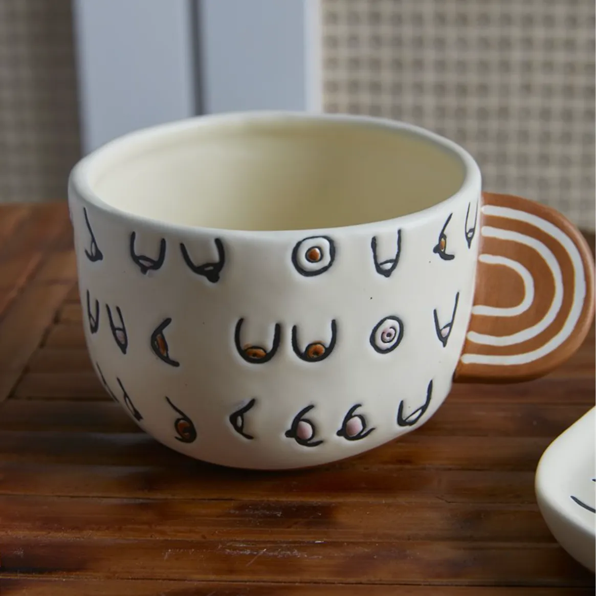 Stoneware Mug - Etched Boobs