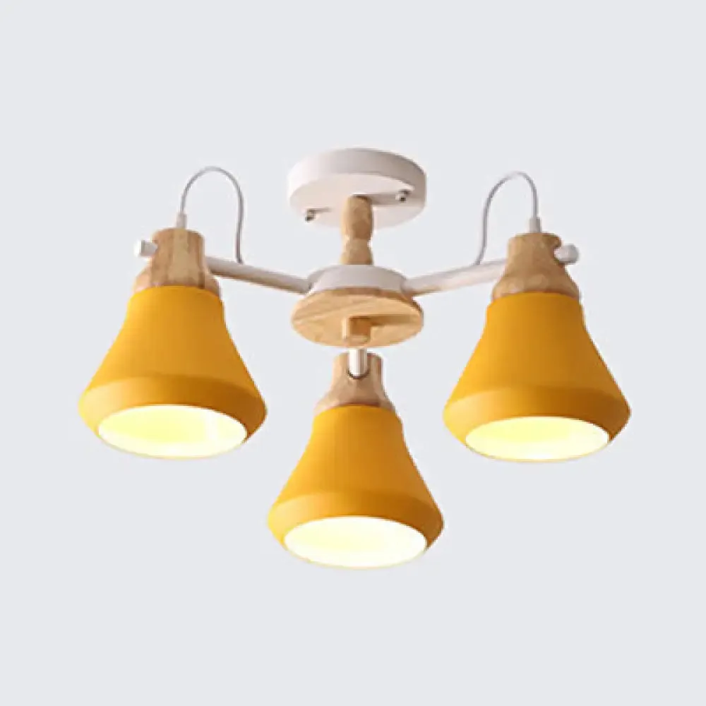 Tapered Shade Hanging Pendant Lamp for Simple Living Room Lighting