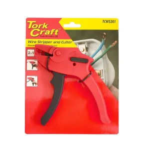 Tork Craft | Wire Stripper Pistol Grip 0.2 - 6.0mm Rnd Cable with 3.0mm Wire Cutter