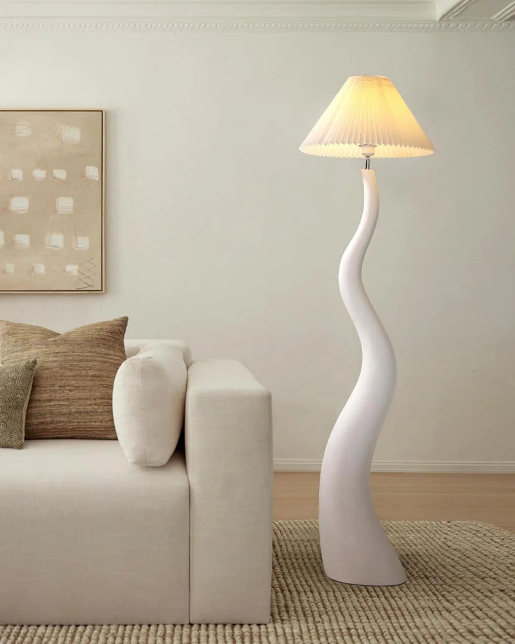 Twisted Pleated Floor Lamp