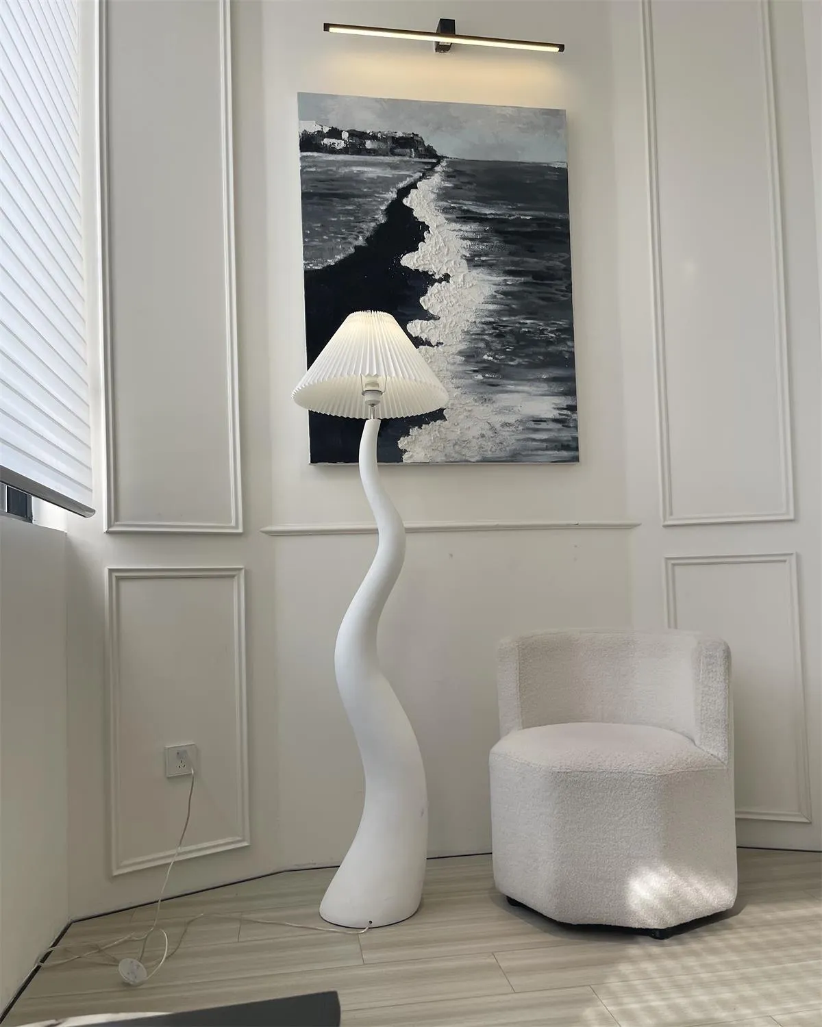 Twisted Pleated Floor Lamp