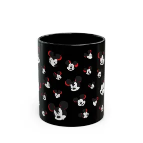 Unique Funny Mickey Head Black Ceramic Mug