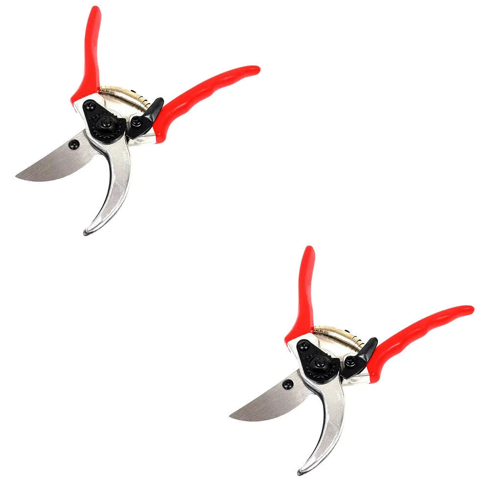 US 2-4 Pack 7-Inch Steel Bypass Pruning Garden Shears Cut High Tension Coil