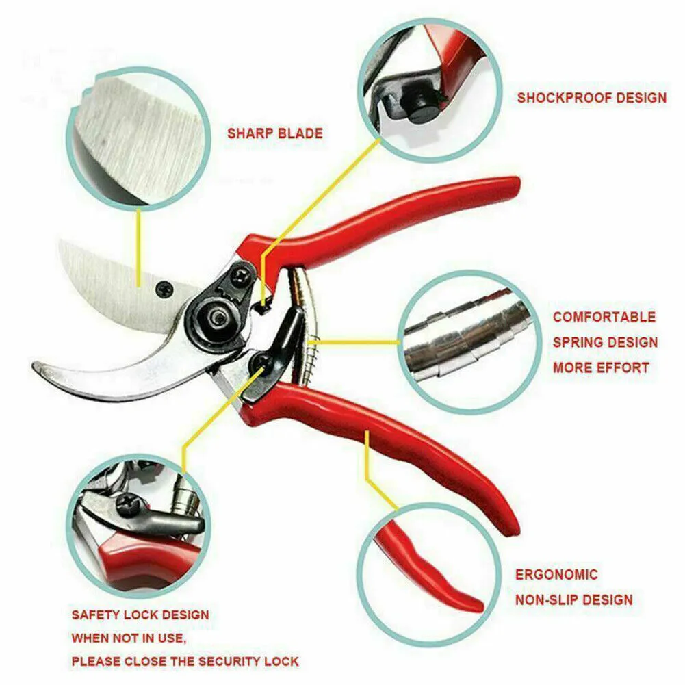 US 2-4 Pc Pruning Shear Cutter Plant Floral Scissor Branch Pruner Home Gardening