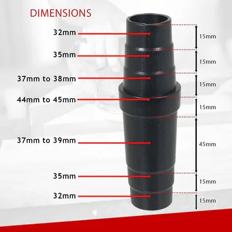 Vacuum Cleaner Tube Adaptor Universal 3 Layer