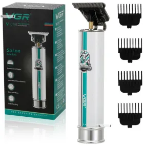 VGR V-079 Salon Series Professional Cordless Beard Hair Grooming Trimmers with 4 Guide Combs Brush USB Cord