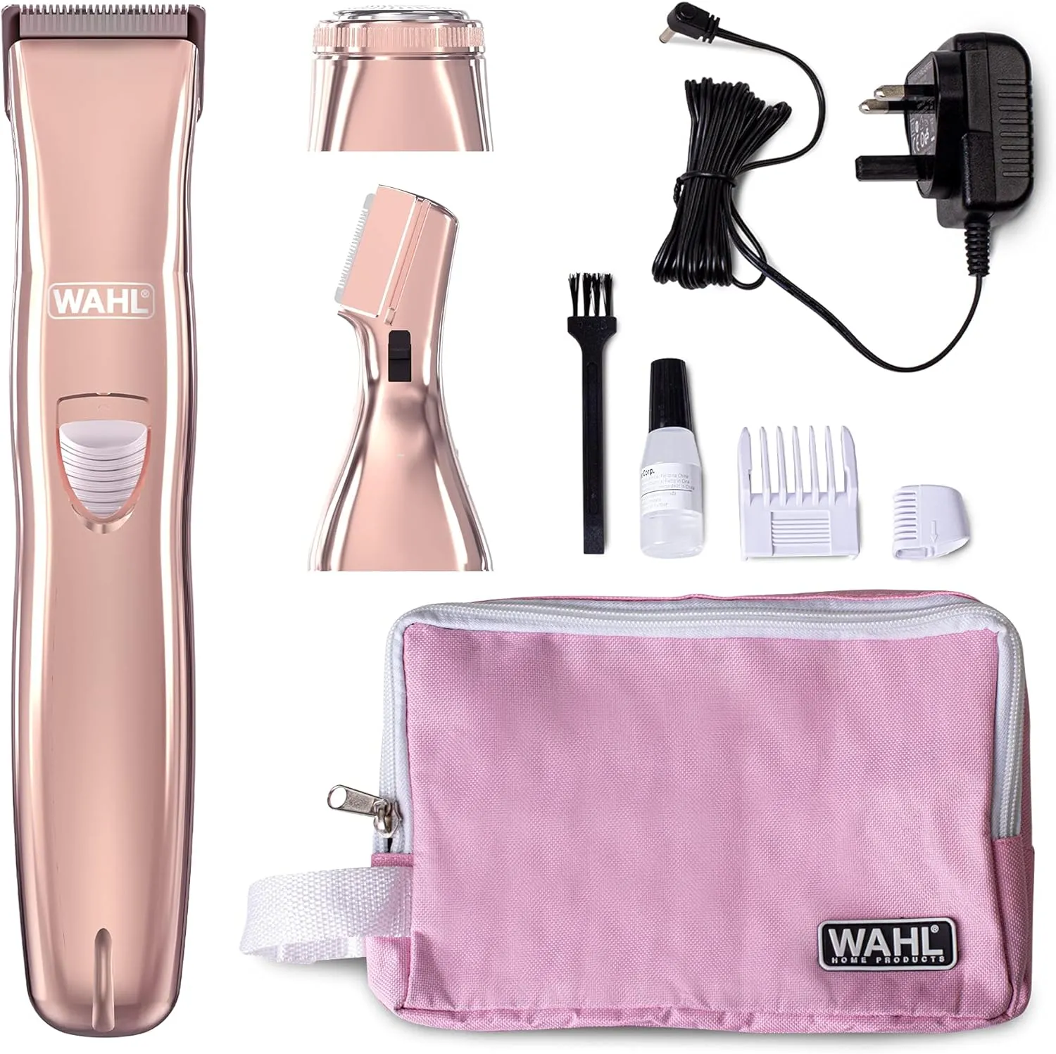 Wahl 3-in-1 Ladies Face & Body Hair Remover – Hair Trimmer, Rotary Shaver, Eyebrow Shaper with Comb Attachment