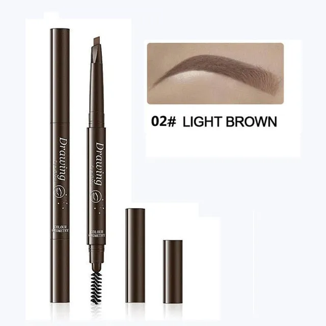 Waterproof Black Brown Eyebrow Pencil Makeup Set