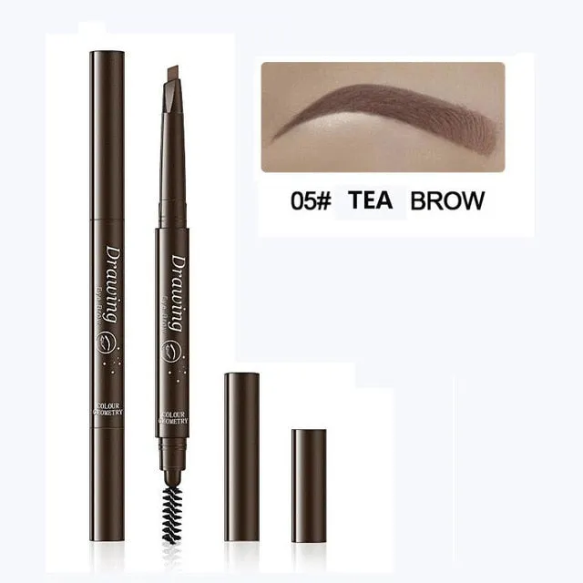 Waterproof Black Brown Eyebrow Pencil Makeup Set